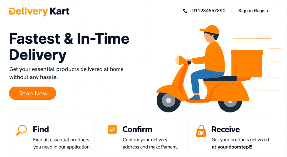 Full-width delivery illustration